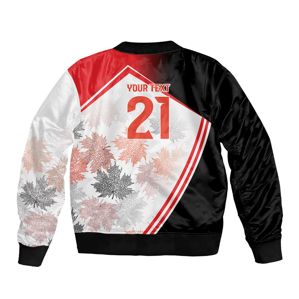 2026 Rugby Nations Series Custom Canada Sleeve Zip Bomber Jacket Les Rouges Maple Leaf