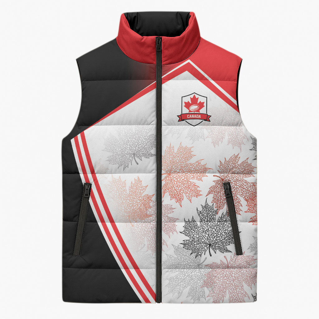 2026 Rugby Nations Series Custom Canada Sleeveless Puffer Jacket Les Rouges Maple Leaf