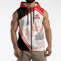 2026 Rugby Nations Series Custom Canada Sleeveless Zip Hoodie Les Rouges Maple Leaf