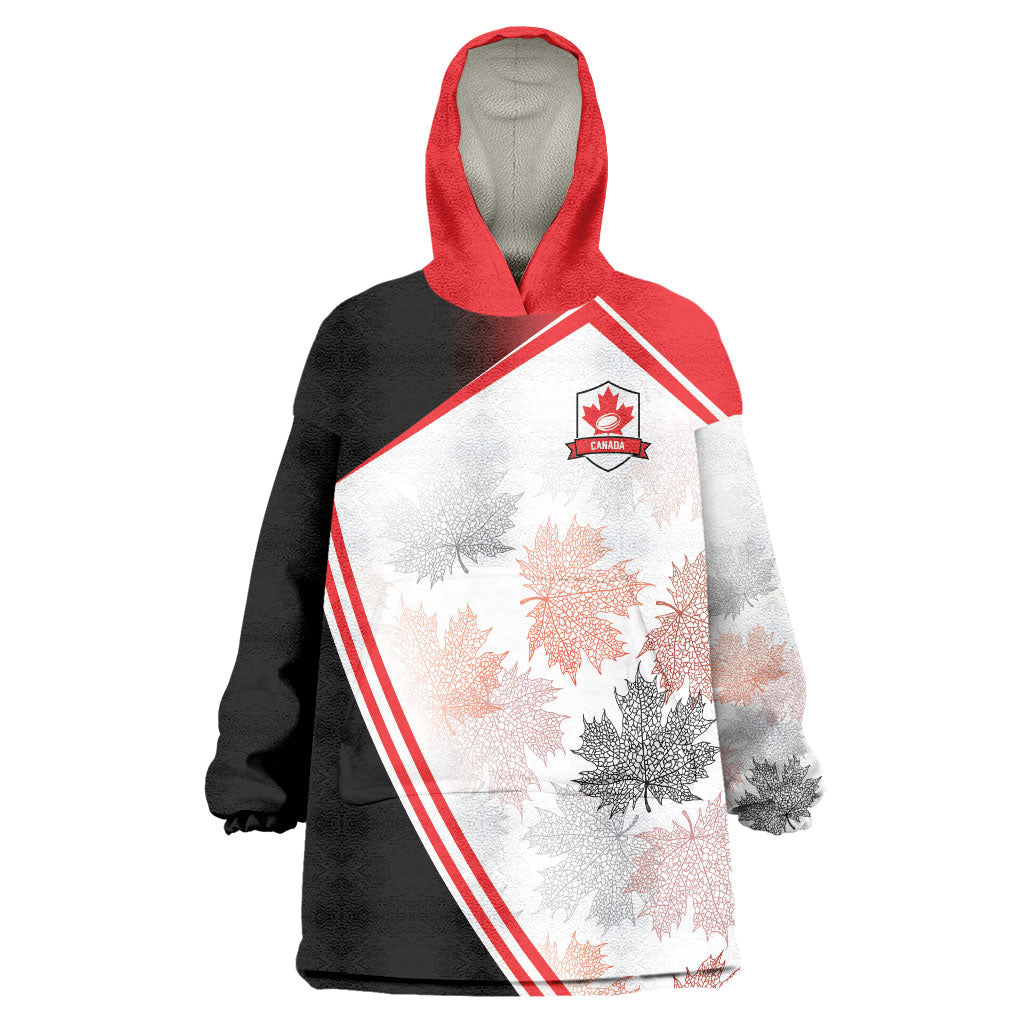 2026 Rugby Nations Series Custom Canada Wearable Blanket Hoodie Les Rouges Maple Leaf