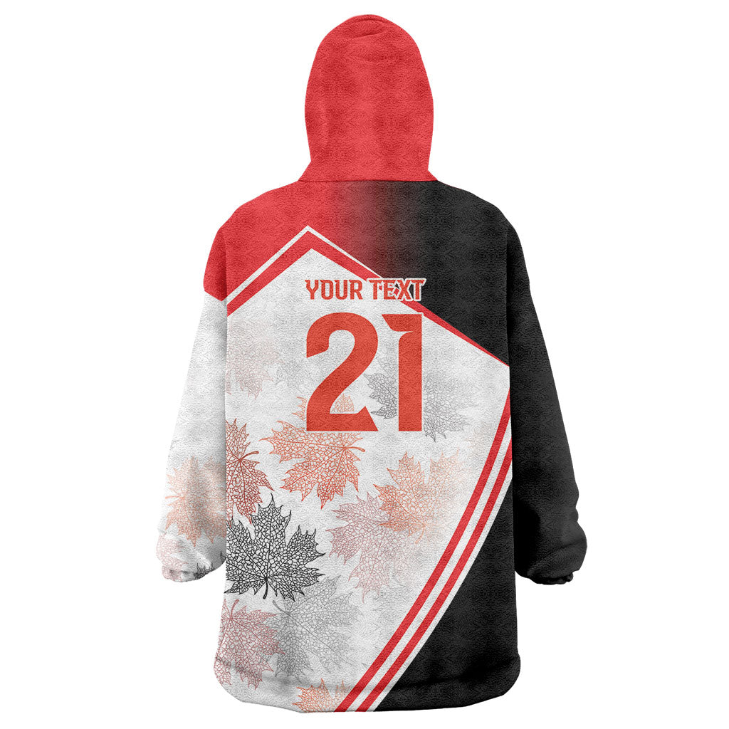 2026 Rugby Nations Series Custom Canada Wearable Blanket Hoodie Les Rouges Maple Leaf