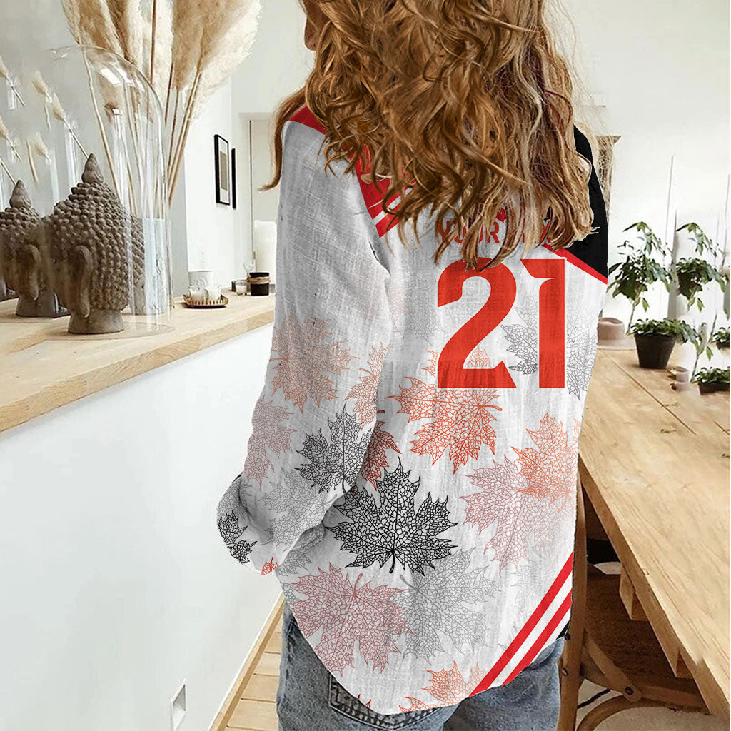 2026 Rugby Nations Series Custom Canada Women Casual Shirt Les Rouges Maple Leaf