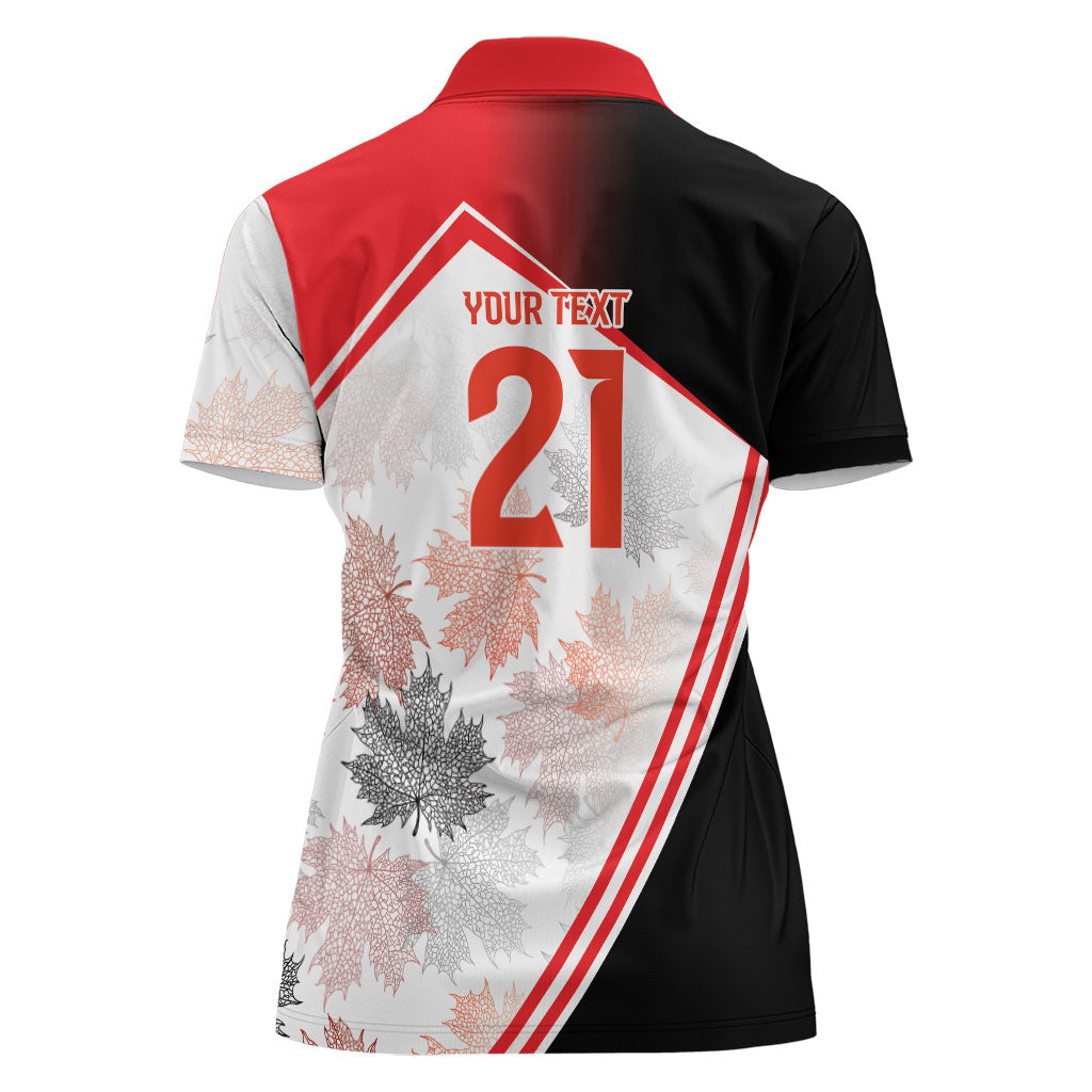 2026 Rugby Nations Series Custom Canada Women Polo Shirt Les Rouges Maple Leaf