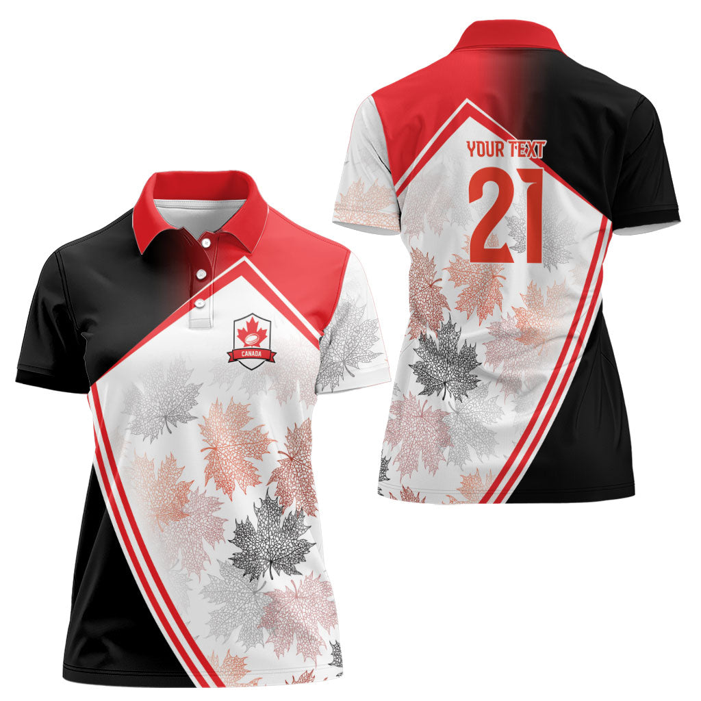 2026 Rugby Nations Series Custom Canada Women Polo Shirt Les Rouges Maple Leaf