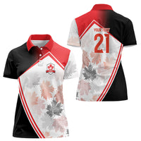 2026 Rugby Nations Series Custom Canada Women Polo Shirt Les Rouges Maple Leaf