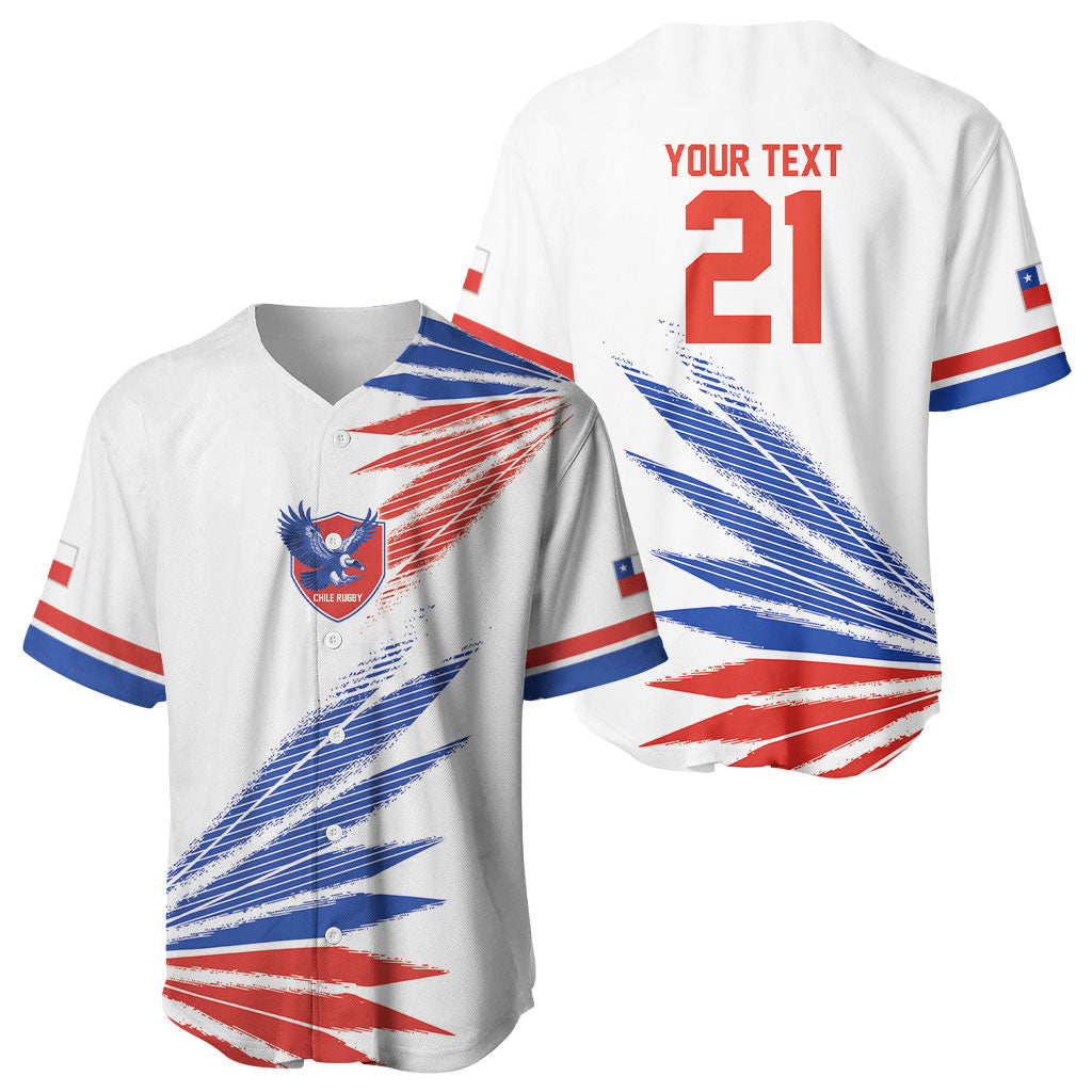 2026 Rugby Nations Series Custom Chile Baseball Jersey Los Condores Eagle Bold Stripes Pride