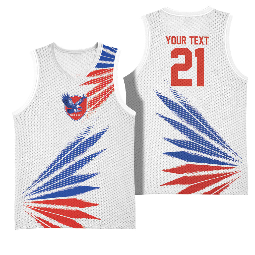 2026 Rugby Nations Series Custom Chile Basketball Jersey Los Condores Eagle Bold Stripes Pride