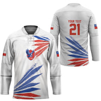 2026 Rugby Nations Series Custom Chile Hockey Jersey Los Condores Eagle Bold Stripes Pride