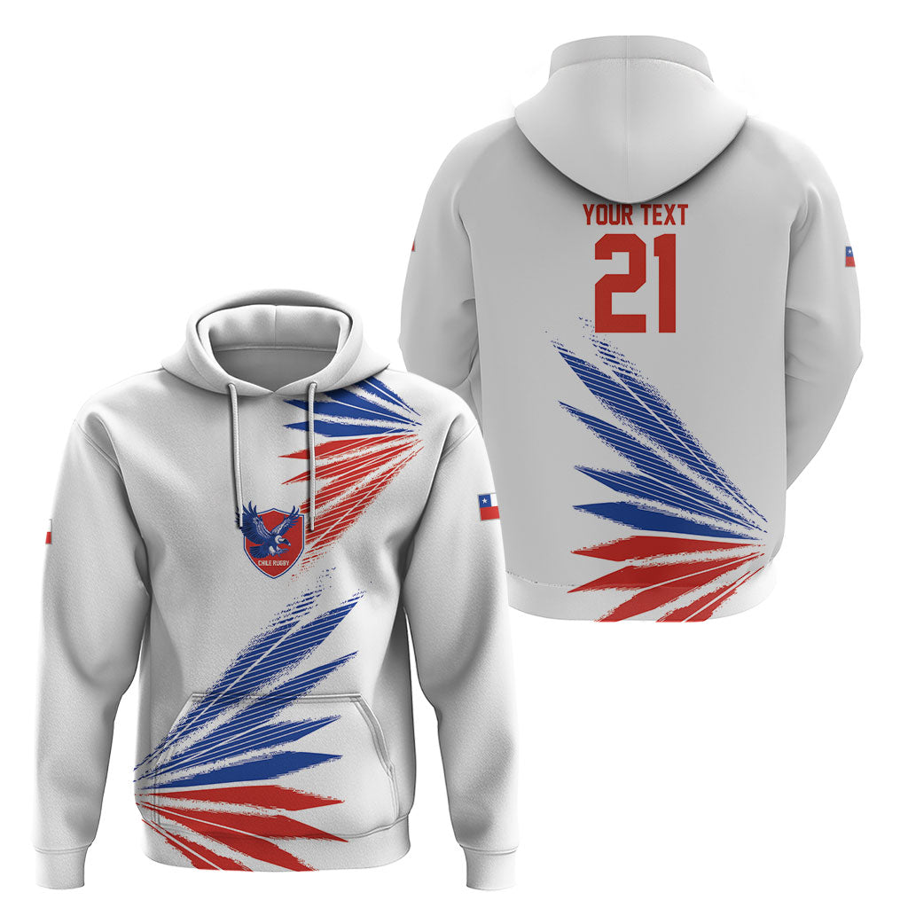 2026 Rugby Nations Series Custom Chile Hoodie Los Condores Eagle Bold Stripes Pride