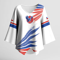 2026 Rugby Nations Series Custom Chile Kimono Sleeve Blouse Los Condores Eagle Bold Stripes Pride