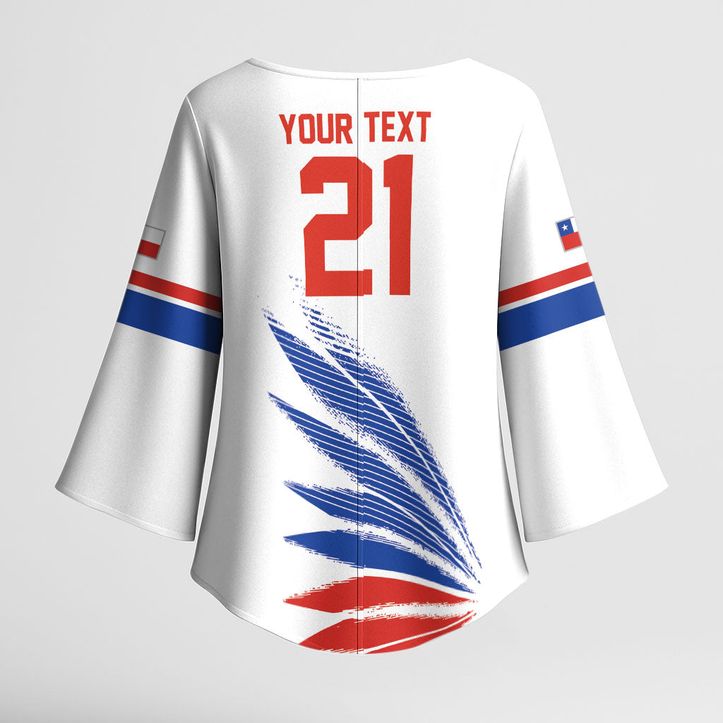 2026 Rugby Nations Series Custom Chile Kimono Sleeve Blouse Los Condores Eagle Bold Stripes Pride