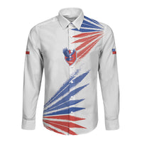 2026 Rugby Nations Series Custom Chile Long Sleeve Button Shirt Los Condores Eagle Bold Stripes Pride