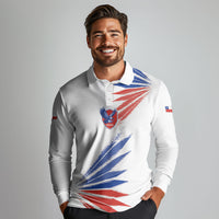 2026 Rugby Nations Series Custom Chile Long Sleeve Polo Shirt Los Condores Eagle Bold Stripes Pride