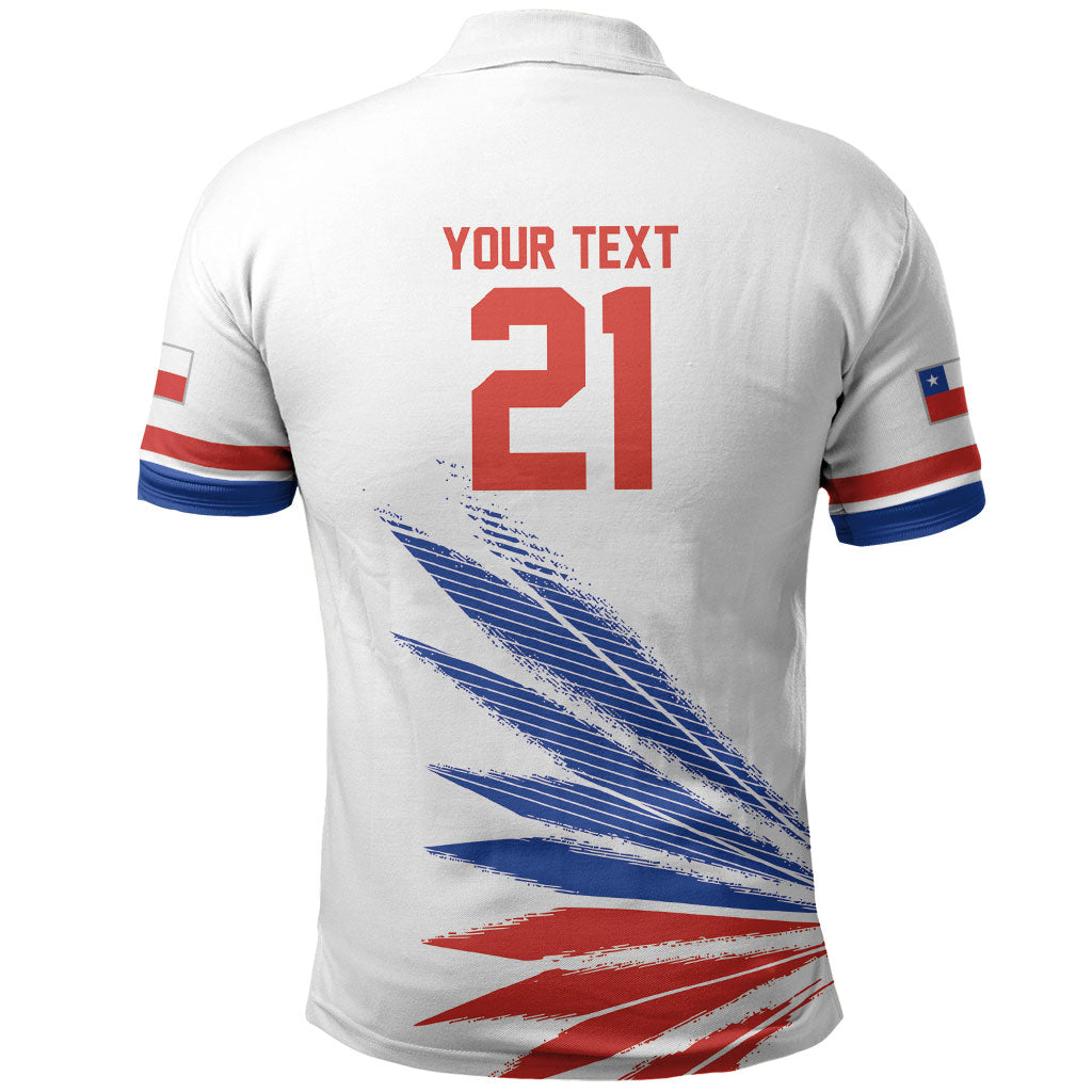 2026 Rugby Nations Series Custom Chile Polo Shirt Los Condores Eagle Bold Stripes Pride