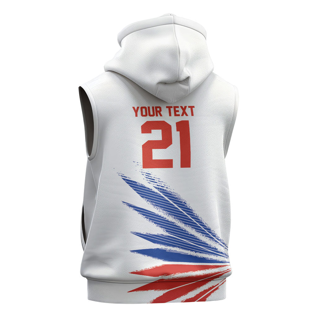 2026 Rugby Nations Series Custom Chile Sleeveless Hoodie Los Condores Eagle Bold Stripes Pride