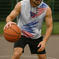 2026 Rugby Nations Series Custom Chile Sleeveless Hoodie Los Condores Eagle Bold Stripes Pride