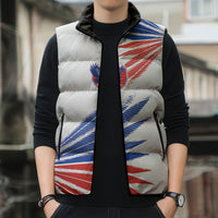 2026 Rugby Nations Series Custom Chile Sleeveless Puffer Jacket Los Condores Eagle Bold Stripes Pride