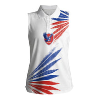 2026 Rugby Nations Series Custom Chile Women Sleeveless Polo Shirt Los Condores Eagle Bold Stripes Pride