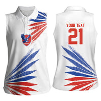 2026 Rugby Nations Series Custom Chile Women Sleeveless Polo Shirt Los Condores Eagle Bold Stripes Pride