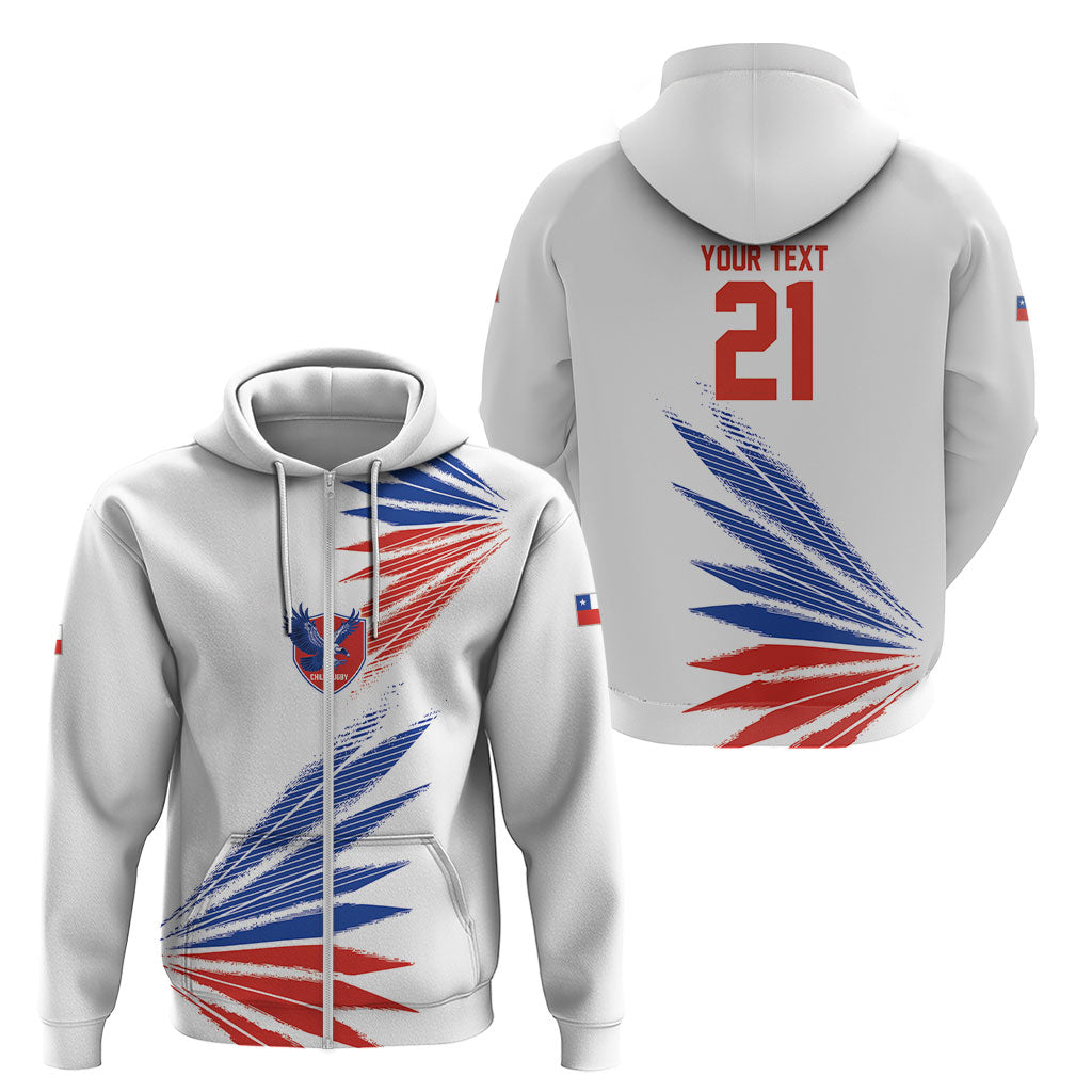 2026 Rugby Nations Series Custom Chile Zip Hoodie Los Condores Eagle Bold Stripes Pride