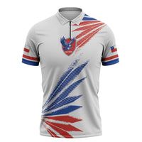 2026 Rugby Nations Series Custom Chile Zipper Polo Shirt Los Condores Eagle Bold Stripes Pride