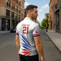 2026 Rugby Nations Series Custom Chile Zipper Polo Shirt Los Condores Eagle Bold Stripes Pride
