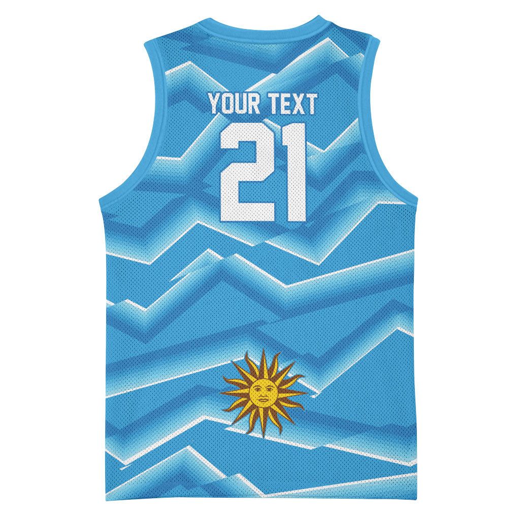 2026 Rugby Nations Series Custom Uruguay Basketball Jersey Los Teros Sun Of May