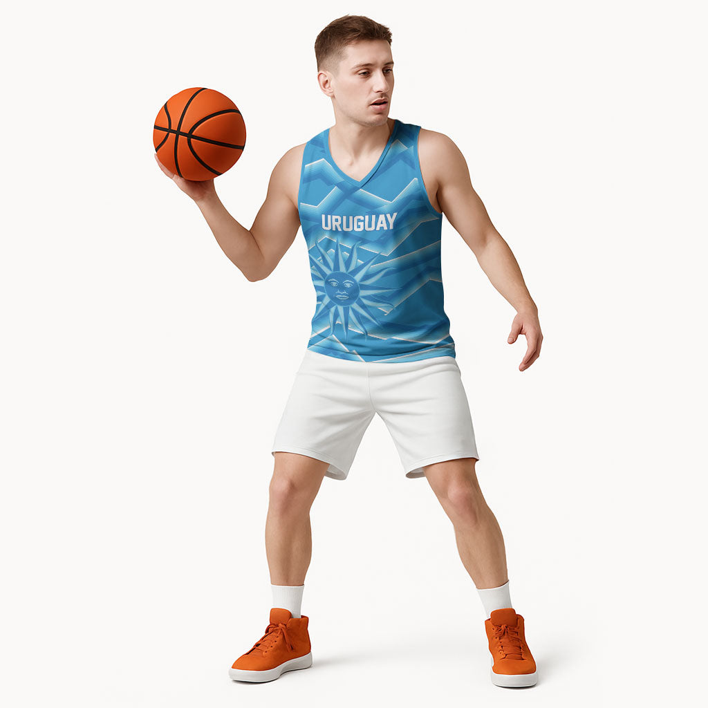 2026 Rugby Nations Series Custom Uruguay Basketball Jersey Los Teros Sun Of May