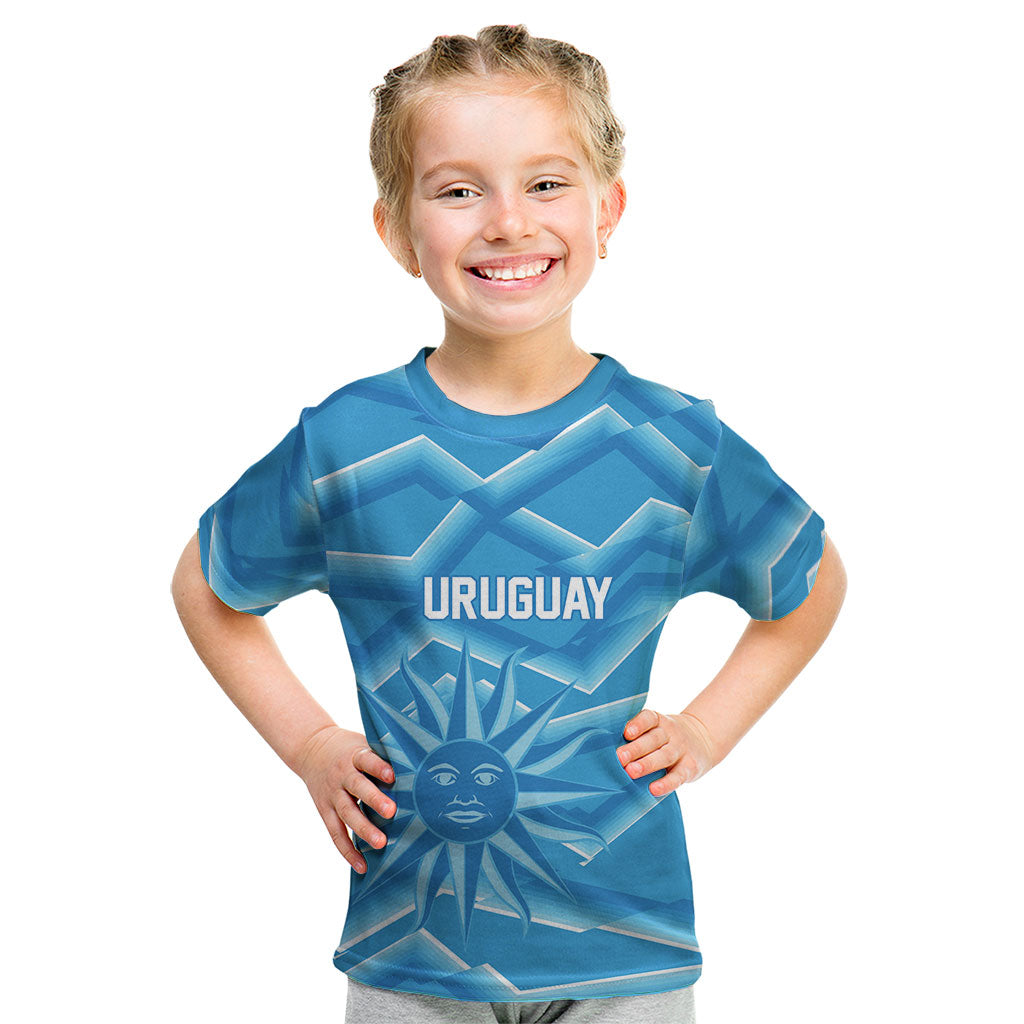 2026 Rugby Nations Series Custom Uruguay Kid T Shirt Los Teros Sun Of May