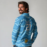 2026 Rugby Nations Series Custom Uruguay Long Sleeve Polo Shirt Los Teros Sun Of May