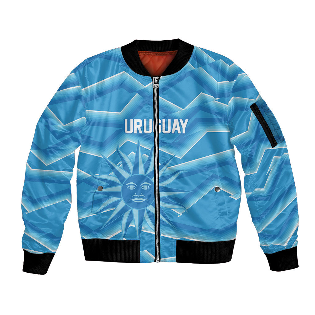 2026 Rugby Nations Series Custom Uruguay Sleeve Zip Bomber Jacket Los Teros Sun Of May