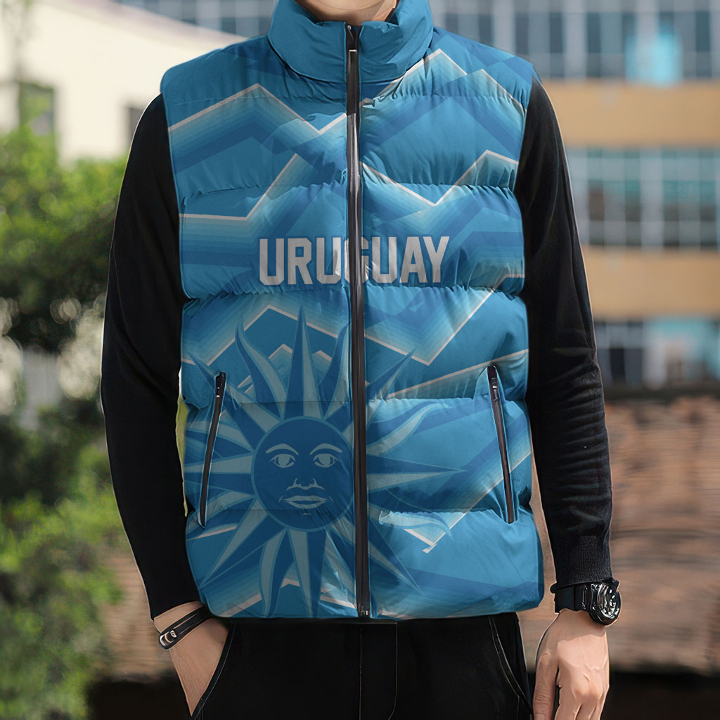 2026 Rugby Nations Series Custom Uruguay Sleeveless Puffer Jacket Los Teros Sun Of May