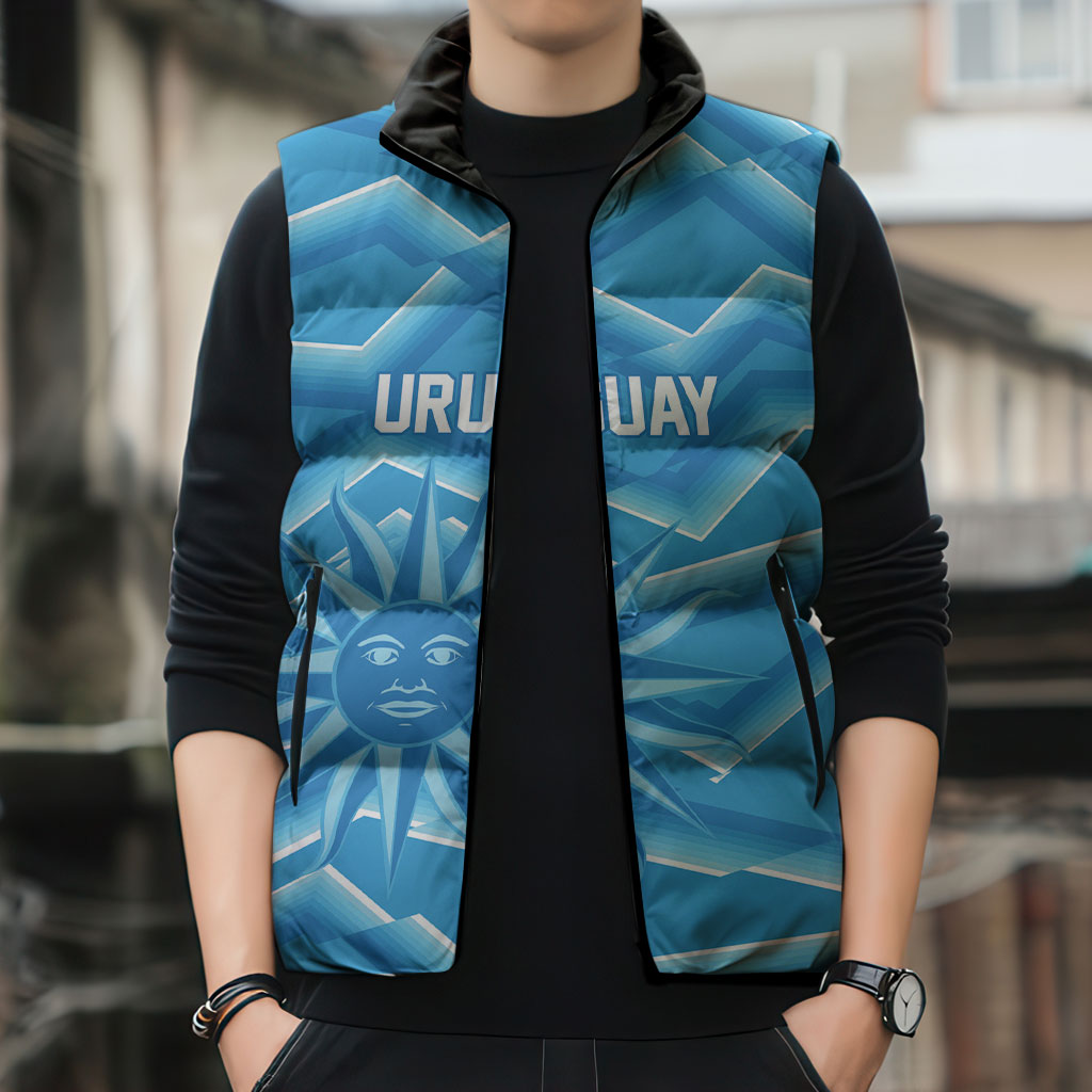 2026 Rugby Nations Series Custom Uruguay Sleeveless Puffer Jacket Los Teros Sun Of May