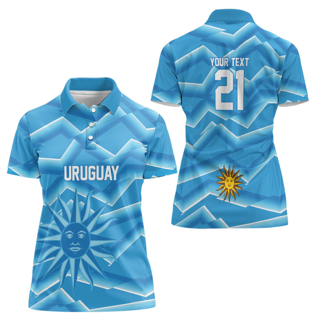 2026 Rugby Nations Series Custom Uruguay Women Polo Shirt Los Teros Sun Of May