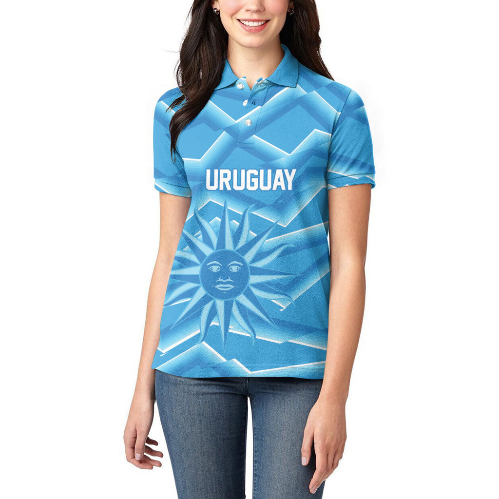 2026 Rugby Nations Series Custom Uruguay Women Polo Shirt Los Teros Sun Of May