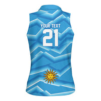 2026 Rugby Nations Series Custom Uruguay Women Sleeveless Polo Shirt Los Teros Sun Of May