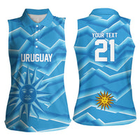 2026 Rugby Nations Series Custom Uruguay Women Sleeveless Polo Shirt Los Teros Sun Of May