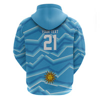 2026 Rugby Nations Series Custom Uruguay Zip Hoodie Los Teros Sun Of May