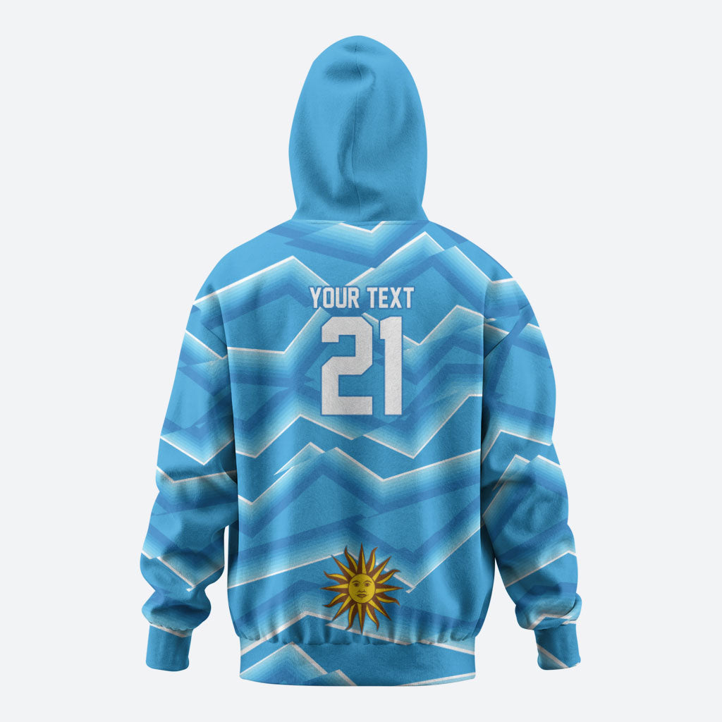 2026 Rugby Nations Series Custom Uruguay Zip Hoodie Los Teros Sun Of May