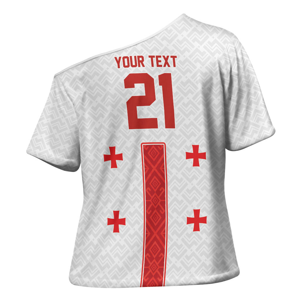 2026 Rugby Nations Series Custom Georgia Cross Shoulder Shirt Lelo Warriors