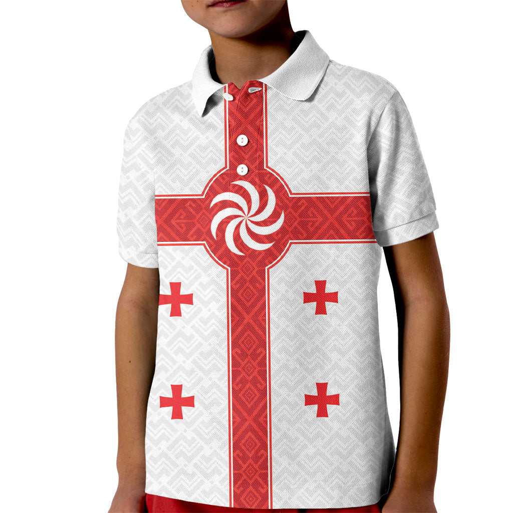 2026 Rugby Nations Series Custom Georgia Kid Polo Shirt Lelo Warriors