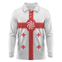 2026 Rugby Nations Series Custom Georgia Long Sleeve Polo Shirt Lelo Warriors
