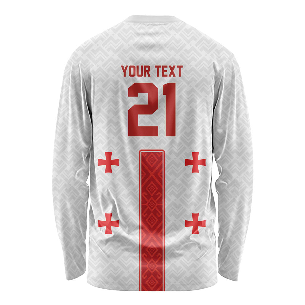 2026 Rugby Nations Series Custom Georgia Long Sleeve Shirt Lelo Warriors