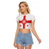 2026 Rugby Nations Series Custom Georgia Raglan Cropped T Shirt Lelo Warriors
