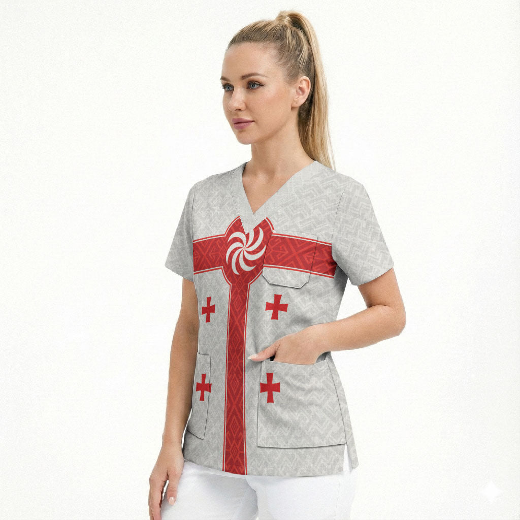 2026 Rugby Nations Series Custom Georgia Scrub Top Lelo Warriors