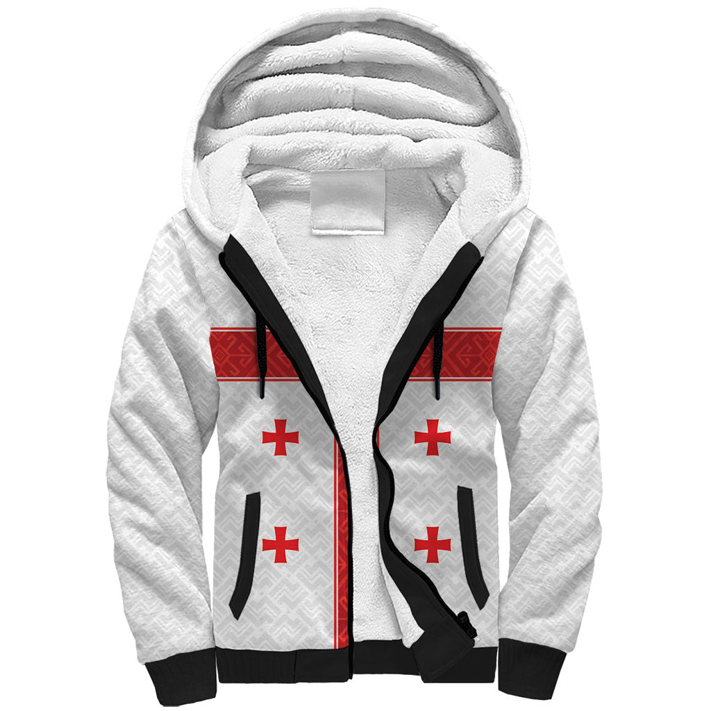 2026 Rugby Nations Series Custom Georgia Sherpa Hoodie Lelo Warriors
