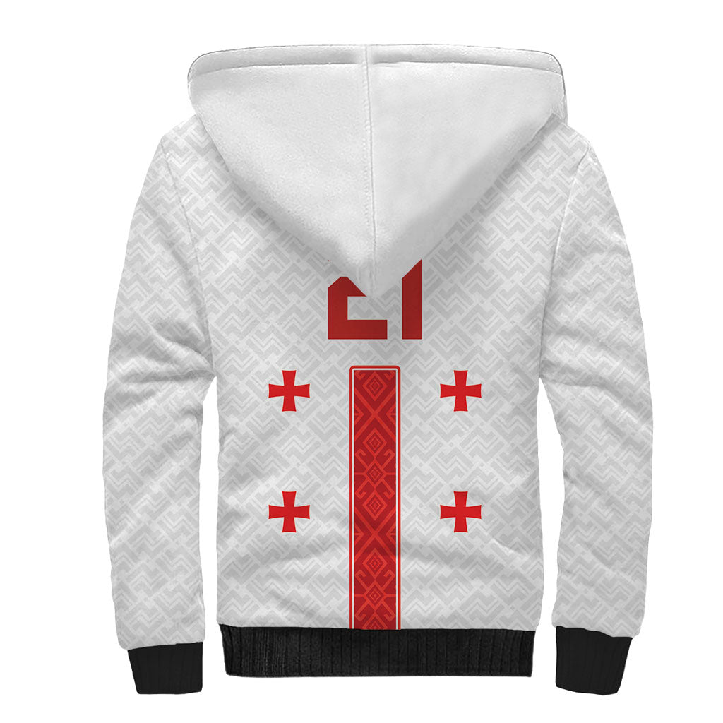 2026 Rugby Nations Series Custom Georgia Sherpa Hoodie Lelo Warriors
