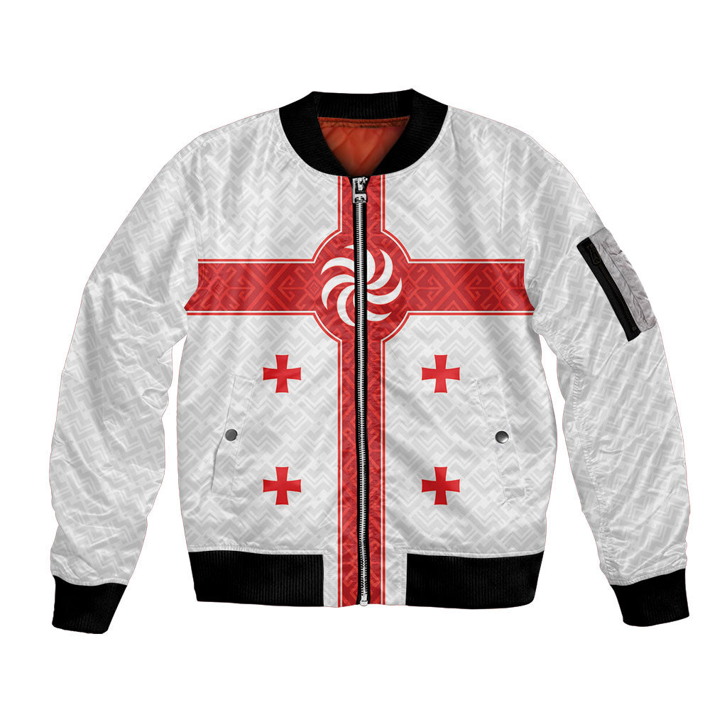 2026 Rugby Nations Series Custom Georgia Sleeve Zip Bomber Jacket Lelo Warriors