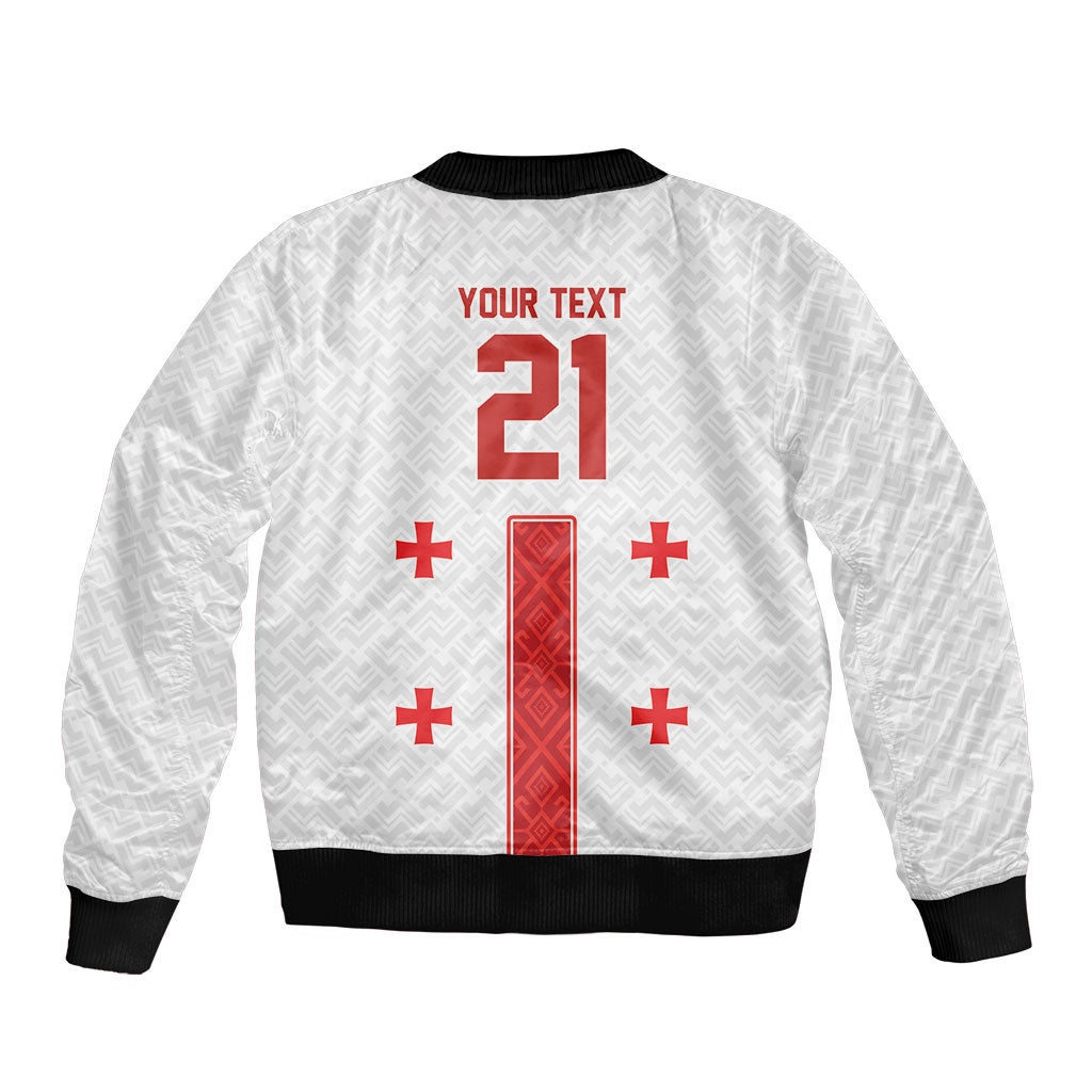 2026 Rugby Nations Series Custom Georgia Sleeve Zip Bomber Jacket Lelo Warriors