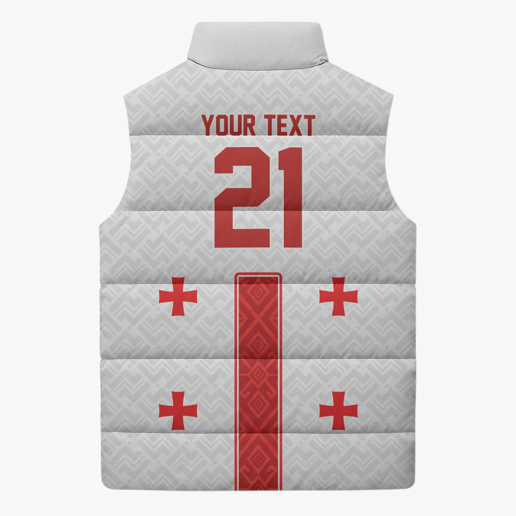 2026 Rugby Nations Series Custom Georgia Sleeveless Puffer Jacket Lelo Warriors